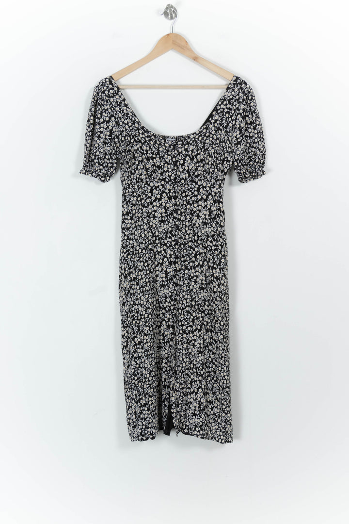Robe Fleurie Noire et Blanche - Taille S/36 de la marque Petite Mendigote | PARAD103705 - Vendu par Paradigme - Image 2