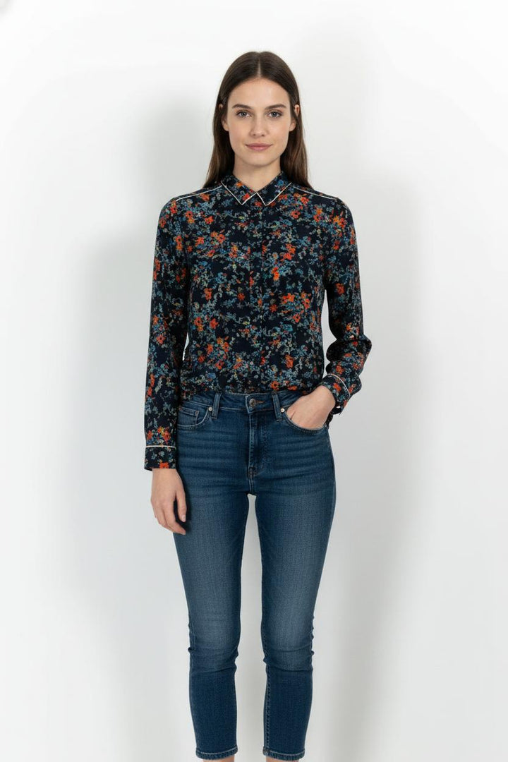 Chemise Fleurie Bleu et Rouge - Taille S/36 de la marque Comptoir des Cotonniers | PARAD103709 - Vendu par Paradigme - Image 1