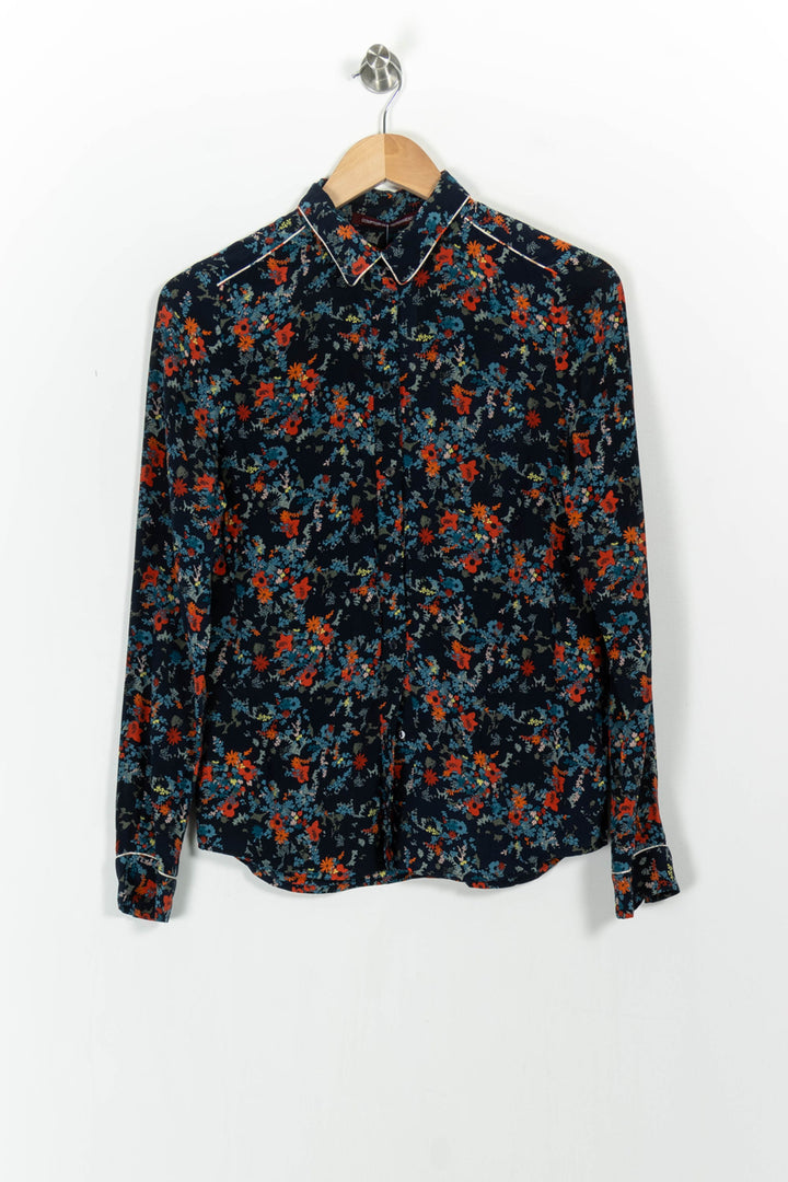 Chemise Fleurie Bleu et Rouge - Taille S/36 de la marque Comptoir des Cotonniers | PARAD103709 - Vendu par Paradigme - Image 2