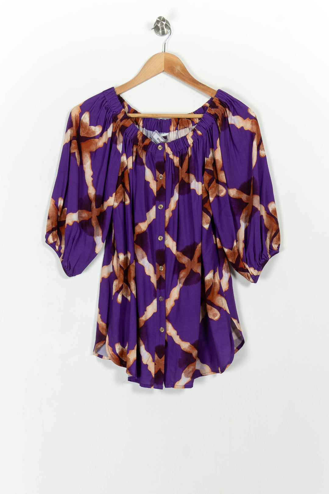 Blouse Violette et Marron - Taille M/38 de la marque Imprevu | PARAD103711 - Vendu par Paradigme - Image 2