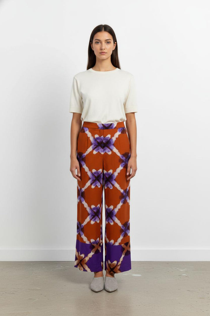 Pantalon Large Orange et Violet - Taille XS/34 de la marque Imprevu | PARAD103713 - Vendu par Paradigme - Image 1