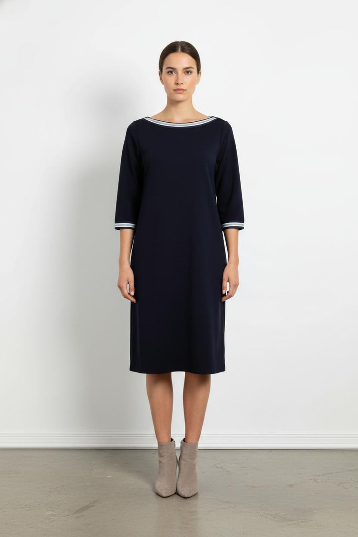 Robe Droite Bleue et Blanche - Taille S/36 de la marque Sud express | PARAD103726 - Vendu par Paradigme - Image 1