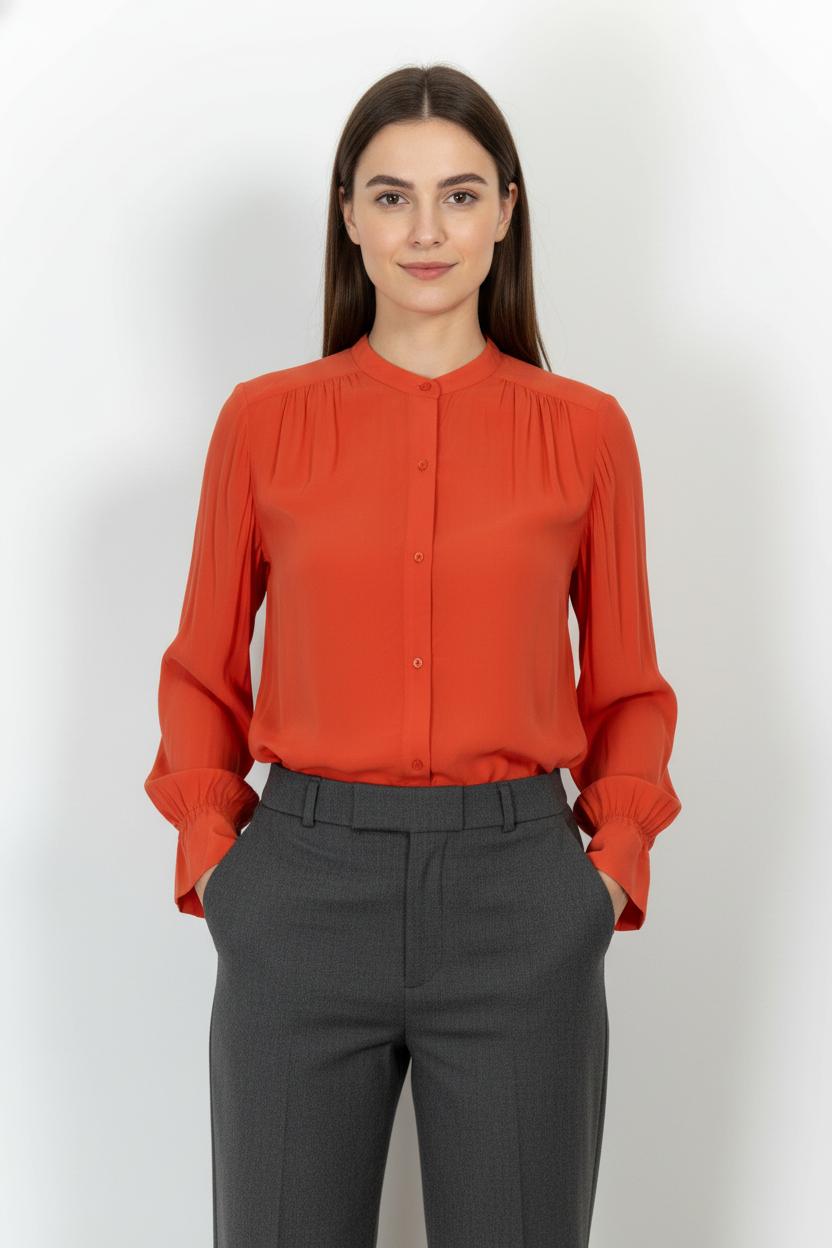 Blouse Rouge - Taille S/36 de la marque Comptoir des Cotonniers | PARAD103730 - Vendu par Paradigme - Image 1