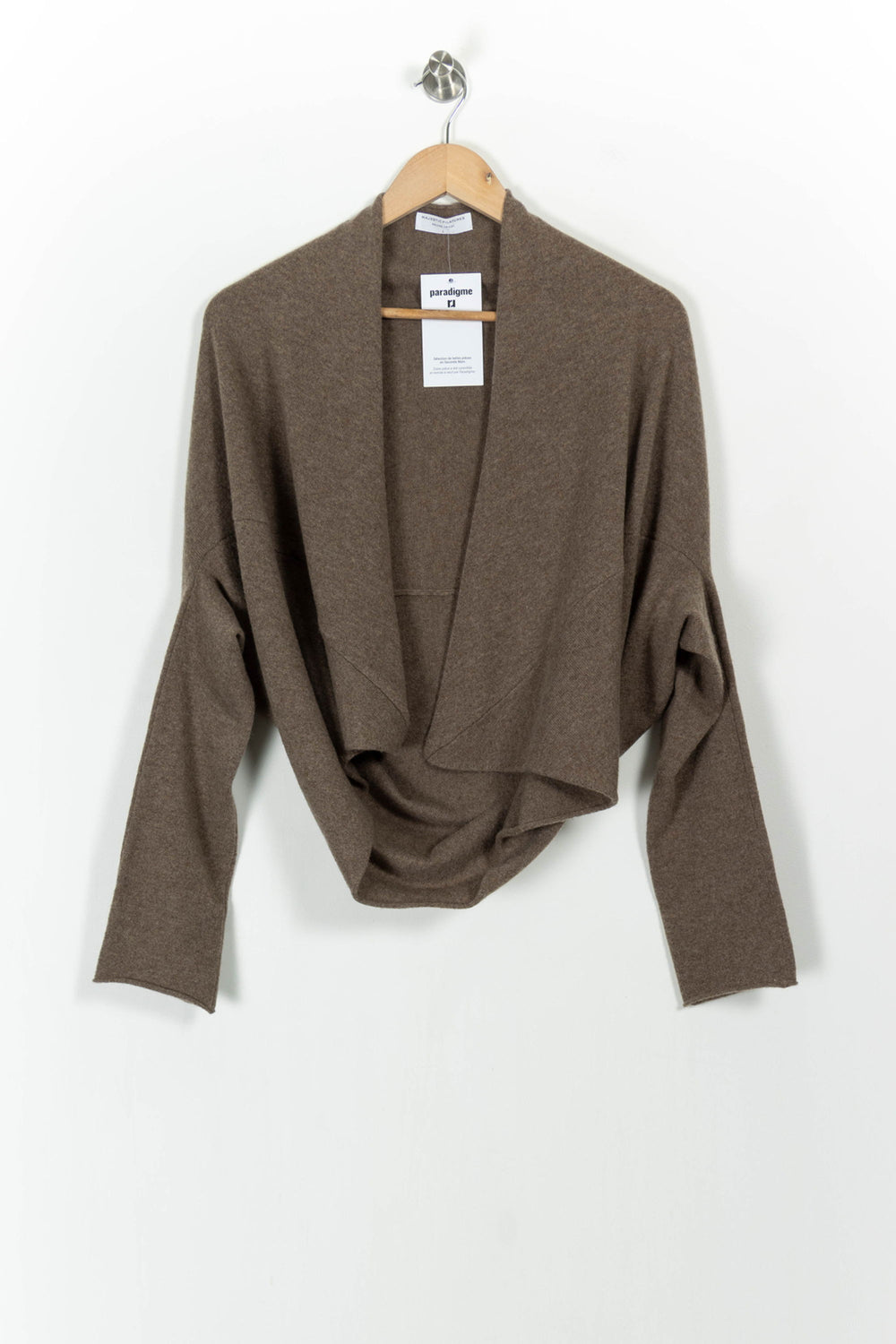 Cardigan Marron - Taille S/36 de la marque Majestic Filatures | PARAD103731 - Vendu par Paradigme - Image 2