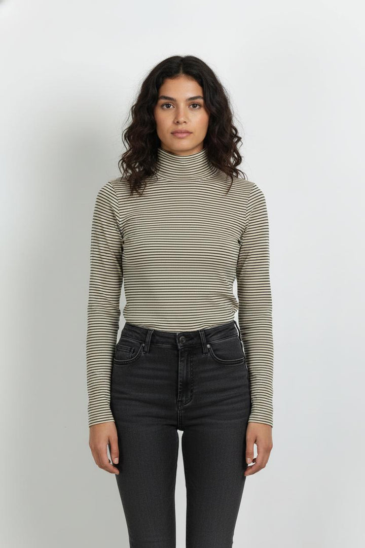 Pull à Col Roulé Beige et Noir - Taille S/36 de la marque Sessùn | PARAD103737 - Vendu par Paradigme - Image 1
