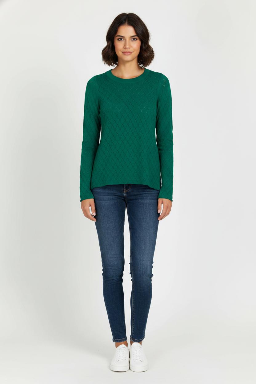 Tee-shirt Manches Longues Vert - Taille M/38 de la marque Sandro | PARAD103740 - Vendu par Paradigme - Image 1