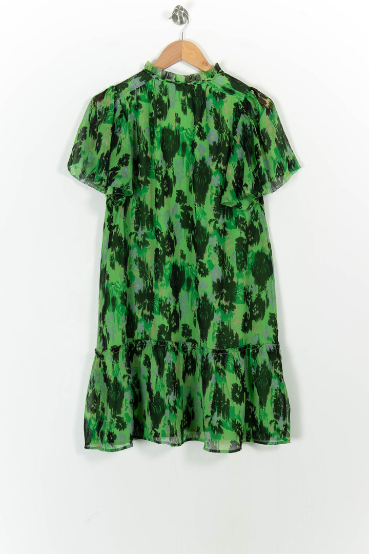 Robe Fluide Verte et Noire - Taille S/36 de la marque IKKS | PARAD103743 - Vendu par Paradigme - Image 4