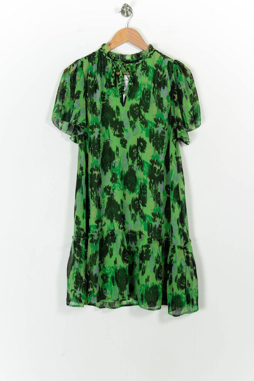Robe Fluide Verte et Noire - Taille S/36 de la marque IKKS | PARAD103743 - Vendu par Paradigme - Image 2