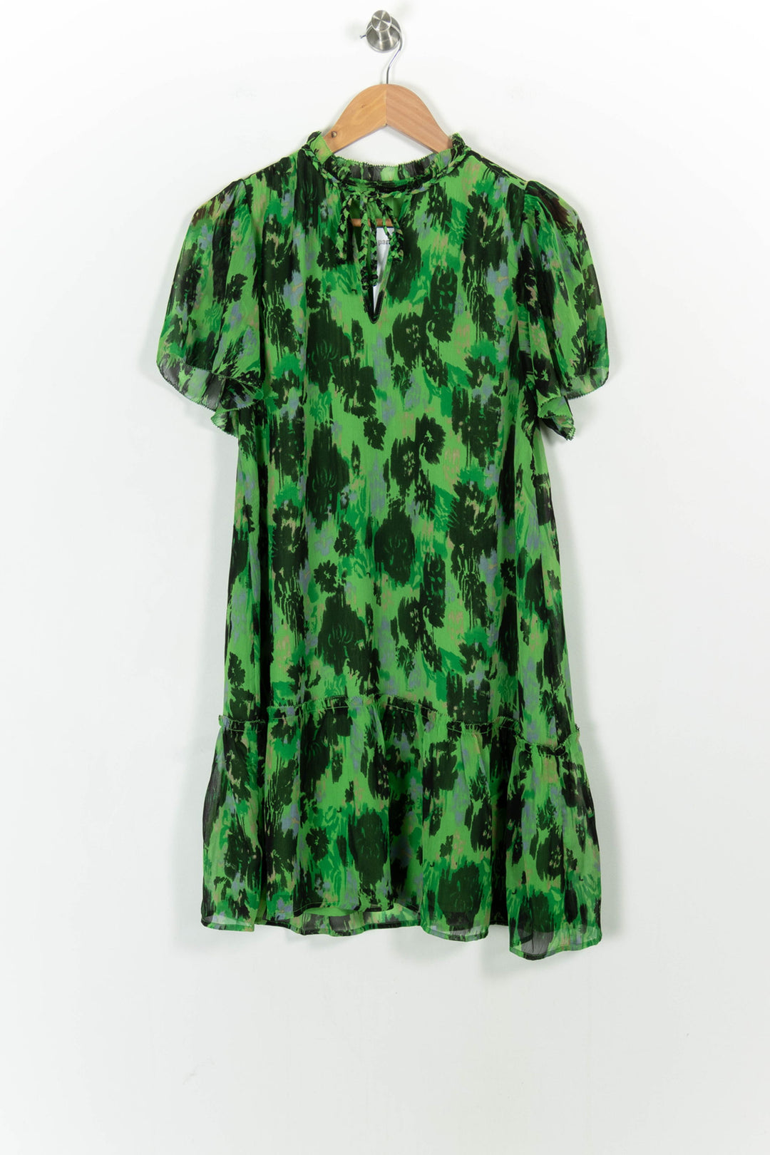 Robe Fluide Verte et Noire - Taille S/36 de la marque IKKS | PARAD103743 - Vendu par Paradigme - Image 2