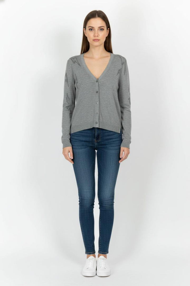 Cardigan Gris - Taille S/36 de la marque IKKS | PARAD103745 - Vendu par Paradigme - Image 1