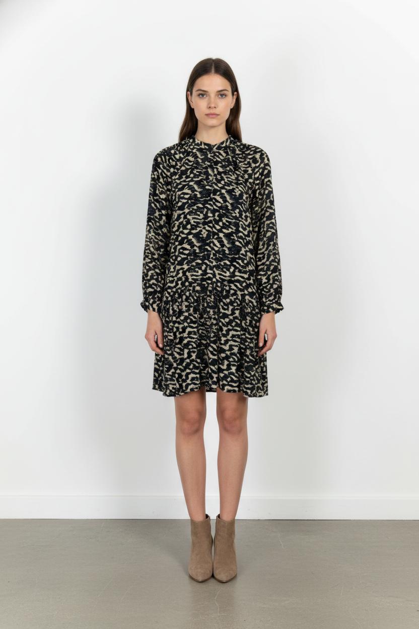 Robe Courte Noire et Beige - Taille S/36 de la marque ba&sh | PARAD103748 - Vendu par Paradigme - Image 1