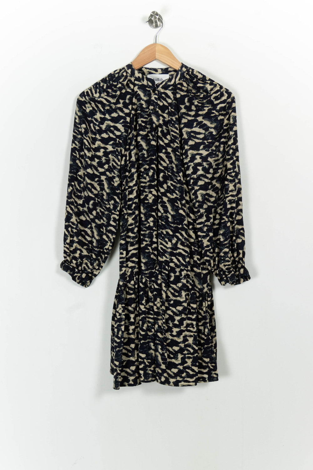 Robe Courte Noire et Beige - Taille S/36 de la marque ba&sh | PARAD103748 - Vendu par Paradigme - Image 2