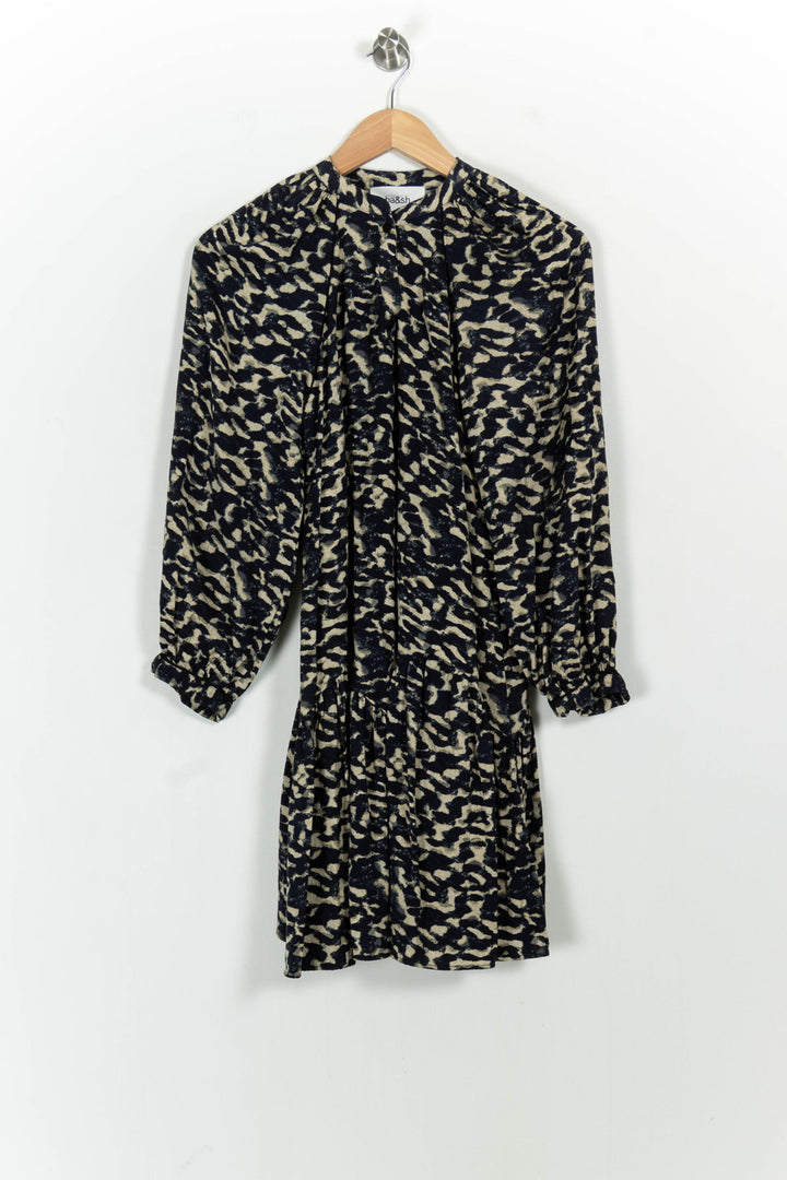 Robe Courte Noire et Beige - Taille S/36 de la marque ba&sh | PARAD103748 - Vendu par Paradigme - Image 2
