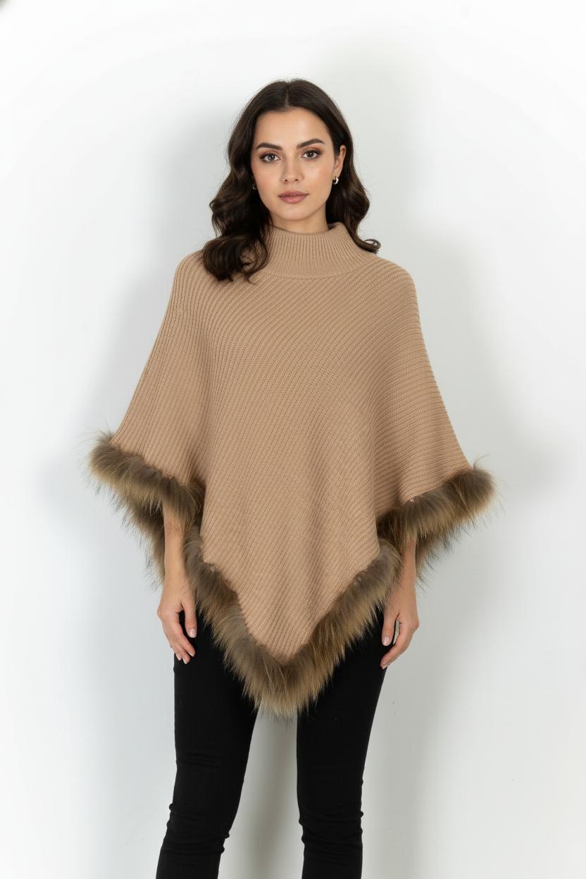 Poncho Beige et Marron - Taille T.U. de la marque Liu Jo | PARAD103750 - Vendu par Paradigme - Image 1