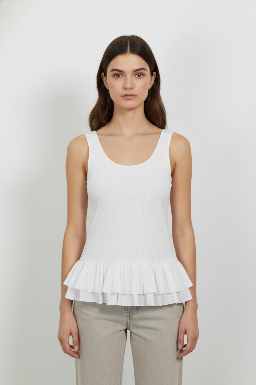 Débardeur Blanc - Taille XS/34 de la marque Claudie Pierlot | PARAD103754 - Vendu par Paradigme - Image 1