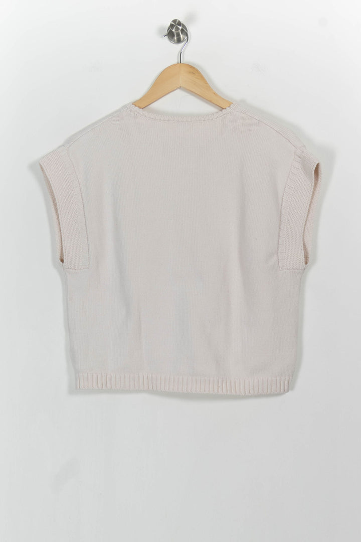 Pull Sans Manches Beige - Taille S/36 de la marque Sessùn | PARAD103756 - Vendu par Paradigme - Image 4