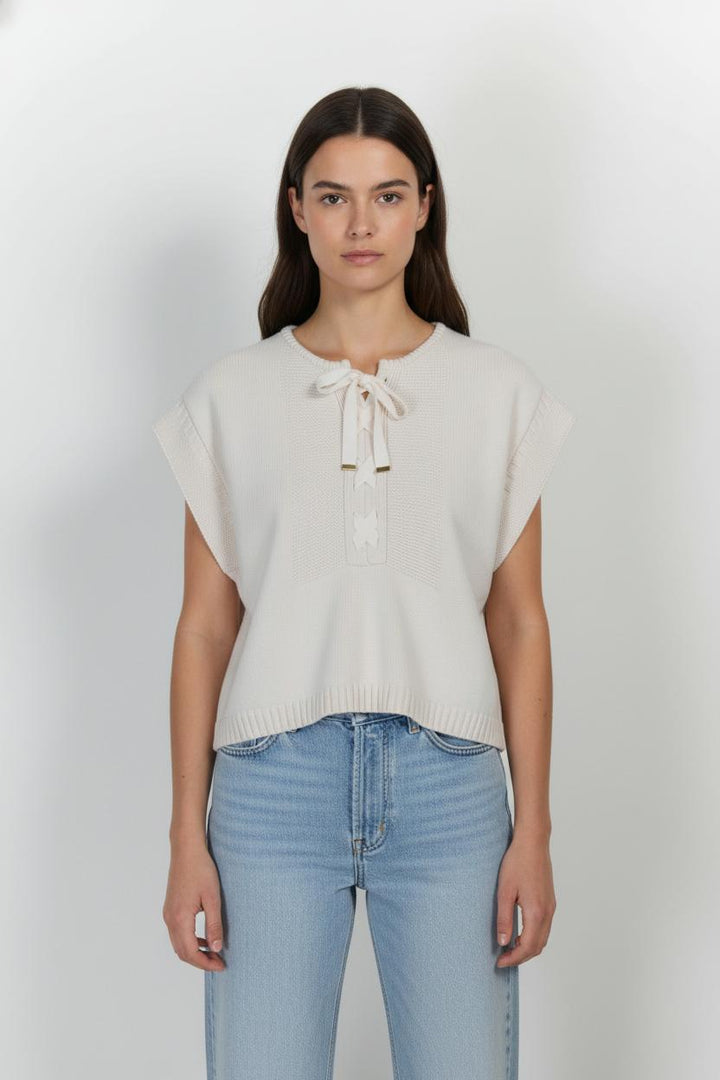 Pull Sans Manches Beige - Taille S/36 de la marque Sessùn | PARAD103756 - Vendu par Paradigme - Image 1
