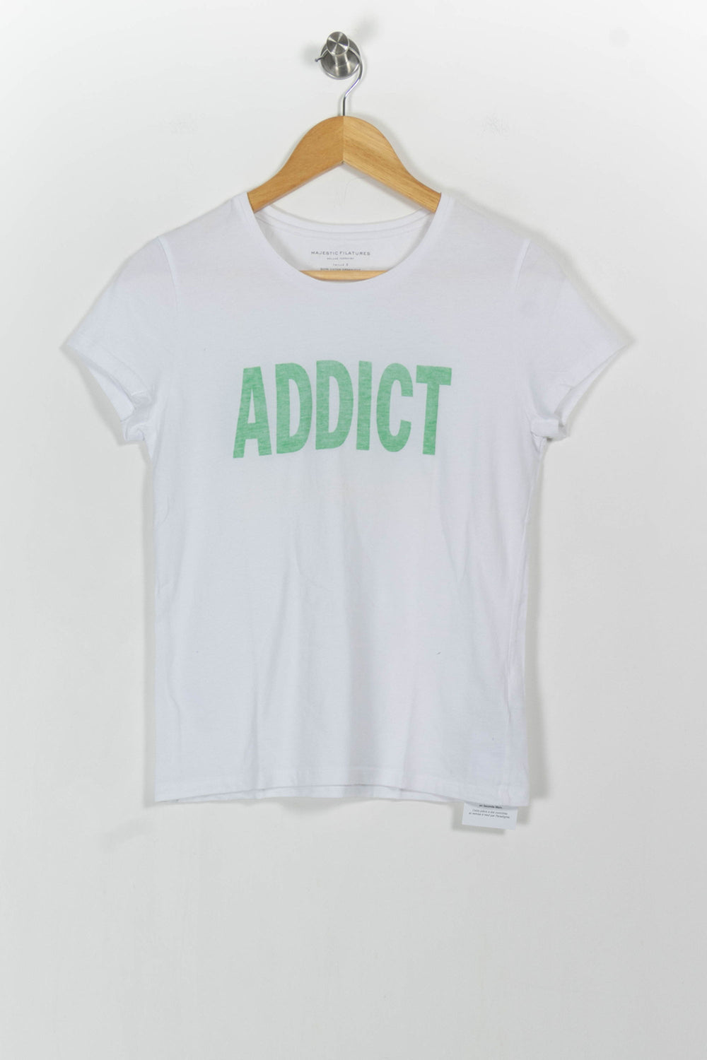 Tee-shirt Blanc et Vert - Taille M/38 de la marque Majestic Filatures | PARAD103762 - Vendu par Paradigme - Image 2