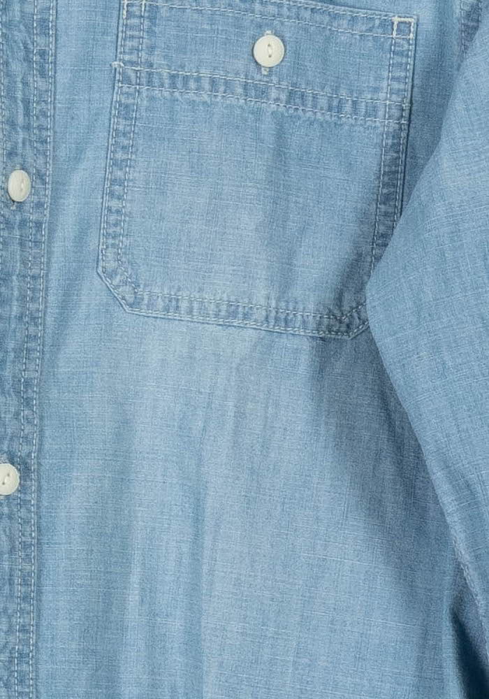 Chemise en Jean Bleue - Taille XS/34 de la marque Sézane | PARAD103771 - Vendu par Paradigme - Image 3