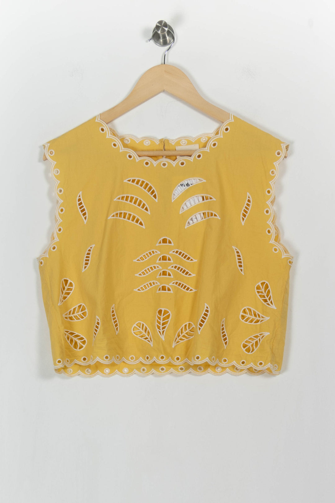Top Sans Manches Jaune et Blanc - Taille L/40 de la marque Petite Mendigote | PARAD103785 - Vendu par Paradigme - Image 2