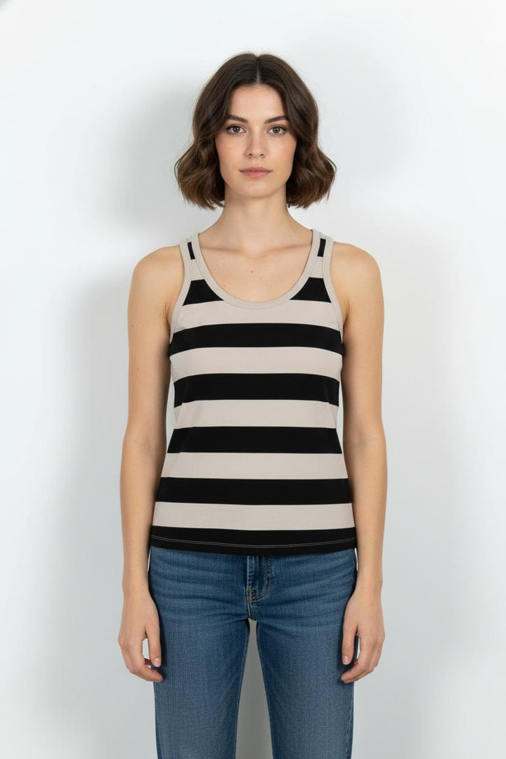 Débardeur Beige et Noir - Taille M/38 de la marque Comptoir des Cotonniers | PARAD103790 - Vendu par Paradigme - Image 1