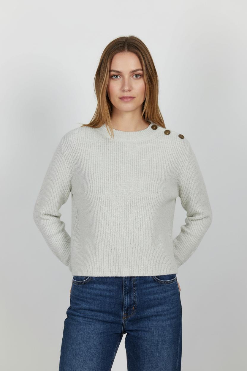 Pull Blanc - Taille L/40 de la marque Bérénice | PARAD103805 - Vendu par Paradigme - Image 1