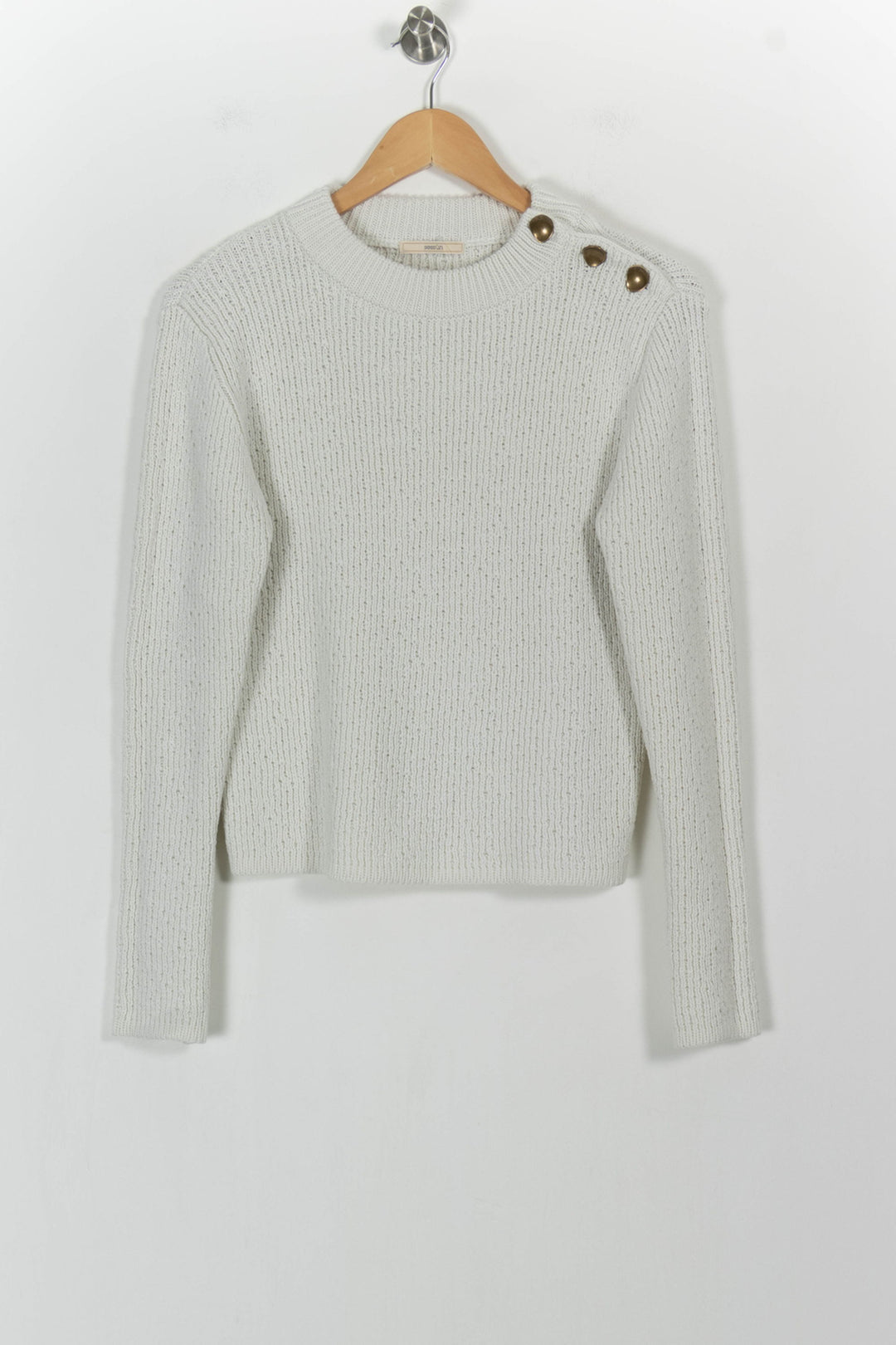 Pull Blanc - Taille L/40 de la marque Bérénice | PARAD103805 - Vendu par Paradigme - Image 2