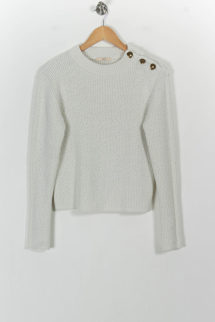 Pull Blanc - Taille L/40 de la marque Bérénice | PARAD103805 - Vendu par Paradigme - Image 2