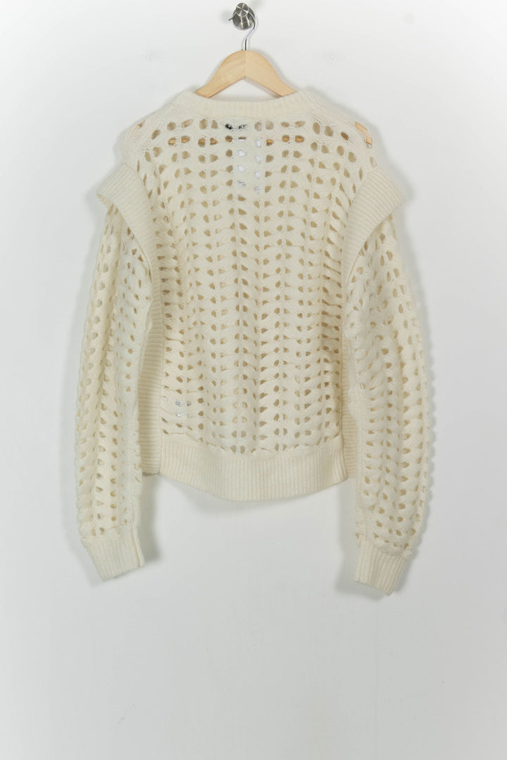 Pull Ajouré Beige - Taille L/40 de la marque Sessùn | PARAD103806 - Vendu par Paradigme - Image 4