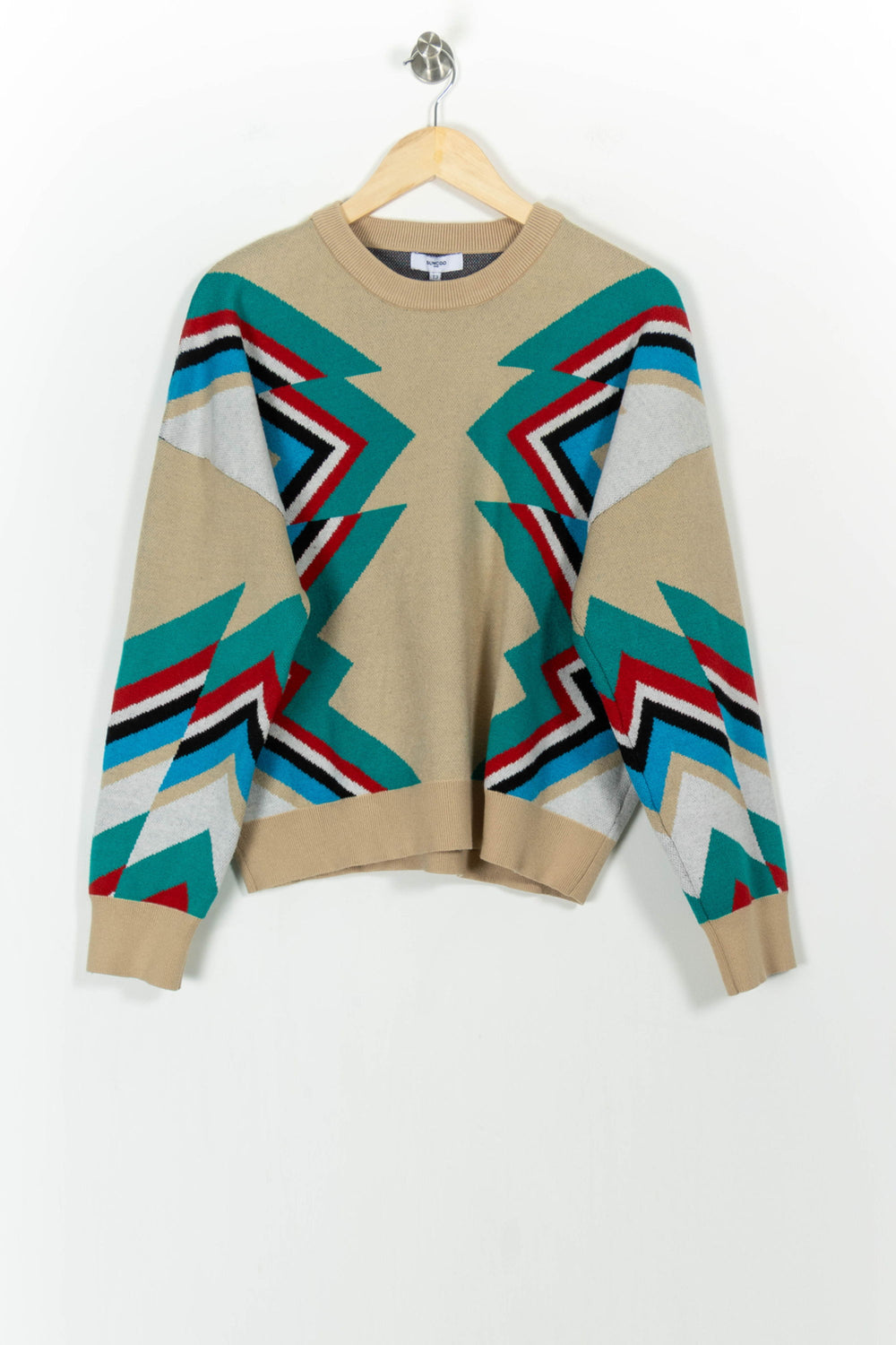 Pull Beige et Vert - Taille L/40 de la marque Suncoo | PARAD103808 - Vendu par Paradigme - Image 2