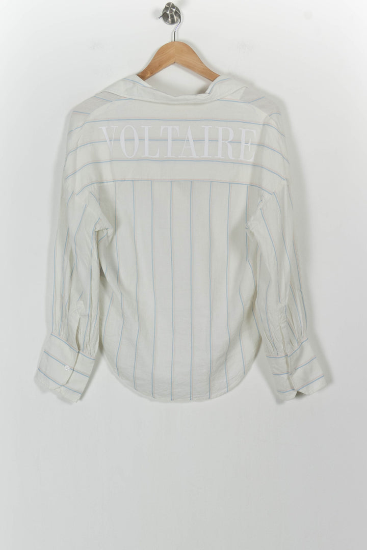 Blouse Blanche et Bleue - Taille L/40 de la marque Zadig&Voltaire | PARAD103810 - Vendu par Paradigme - Image 4