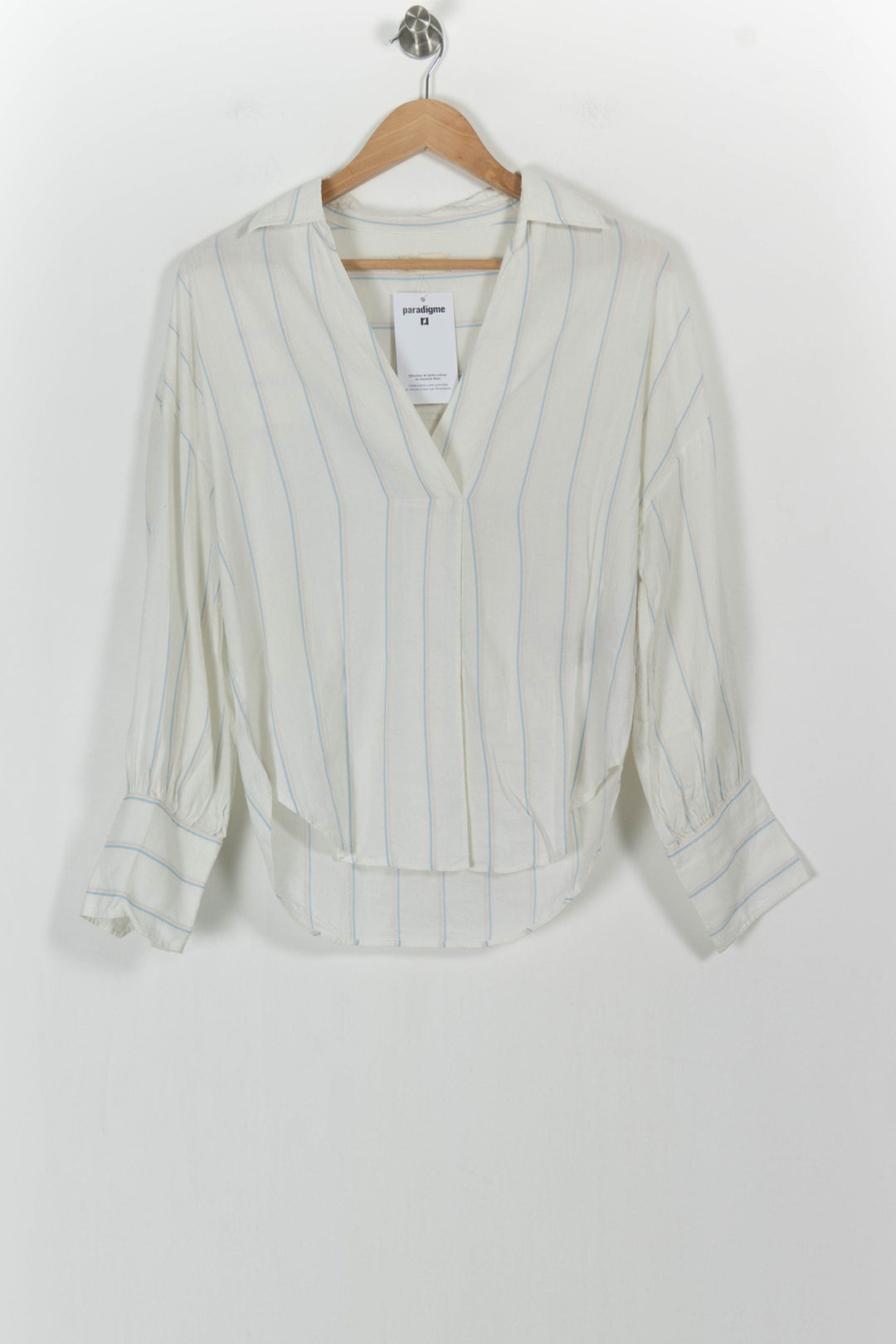 Blouse Blanche et Bleue - Taille L/40 de la marque Zadig&Voltaire | PARAD103810 - Vendu par Paradigme - Image 2