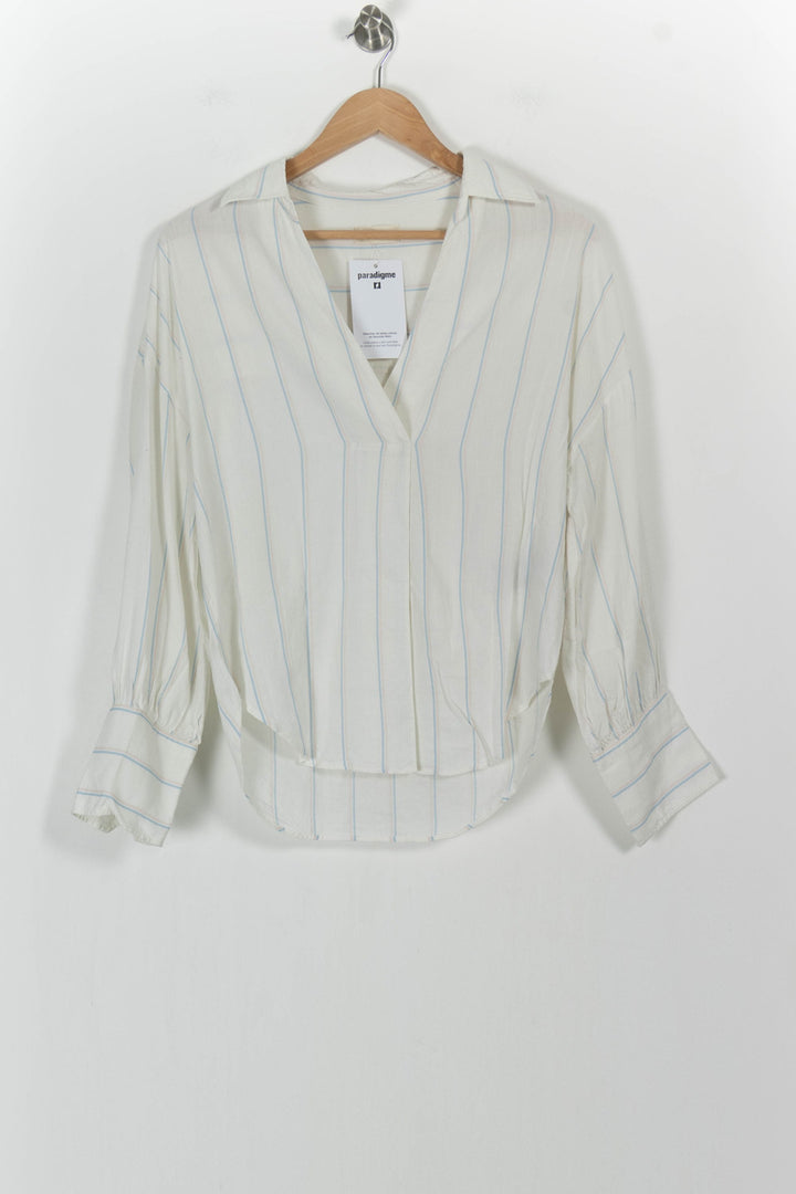Blouse Blanche et Bleue - Taille L/40 de la marque Zadig&Voltaire | PARAD103810 - Vendu par Paradigme - Image 2