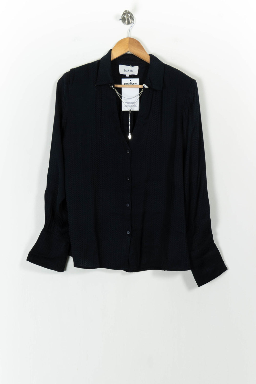 Chemise Bleue - Taille L/40 de la marque ba&sh | PARAD103817 - Vendu par Paradigme - Image 2