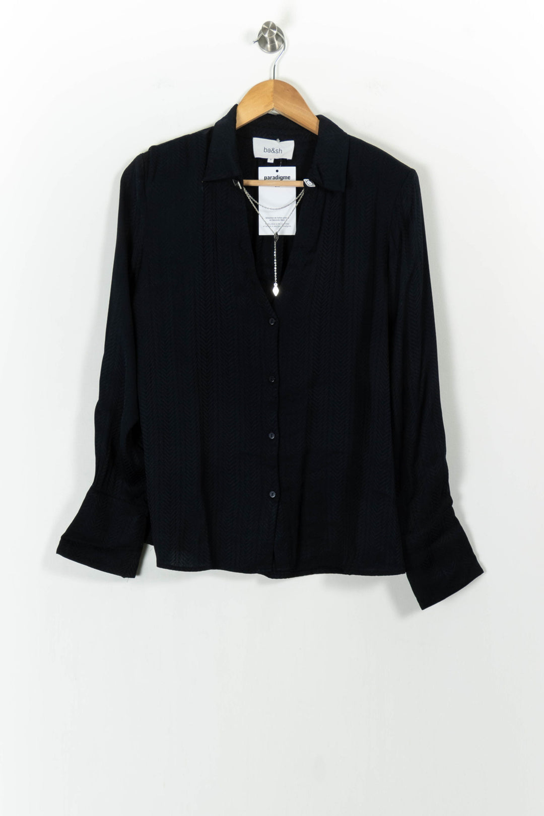 Chemise Bleue - Taille L/40 de la marque ba&sh | PARAD103817 - Vendu par Paradigme - Image 2