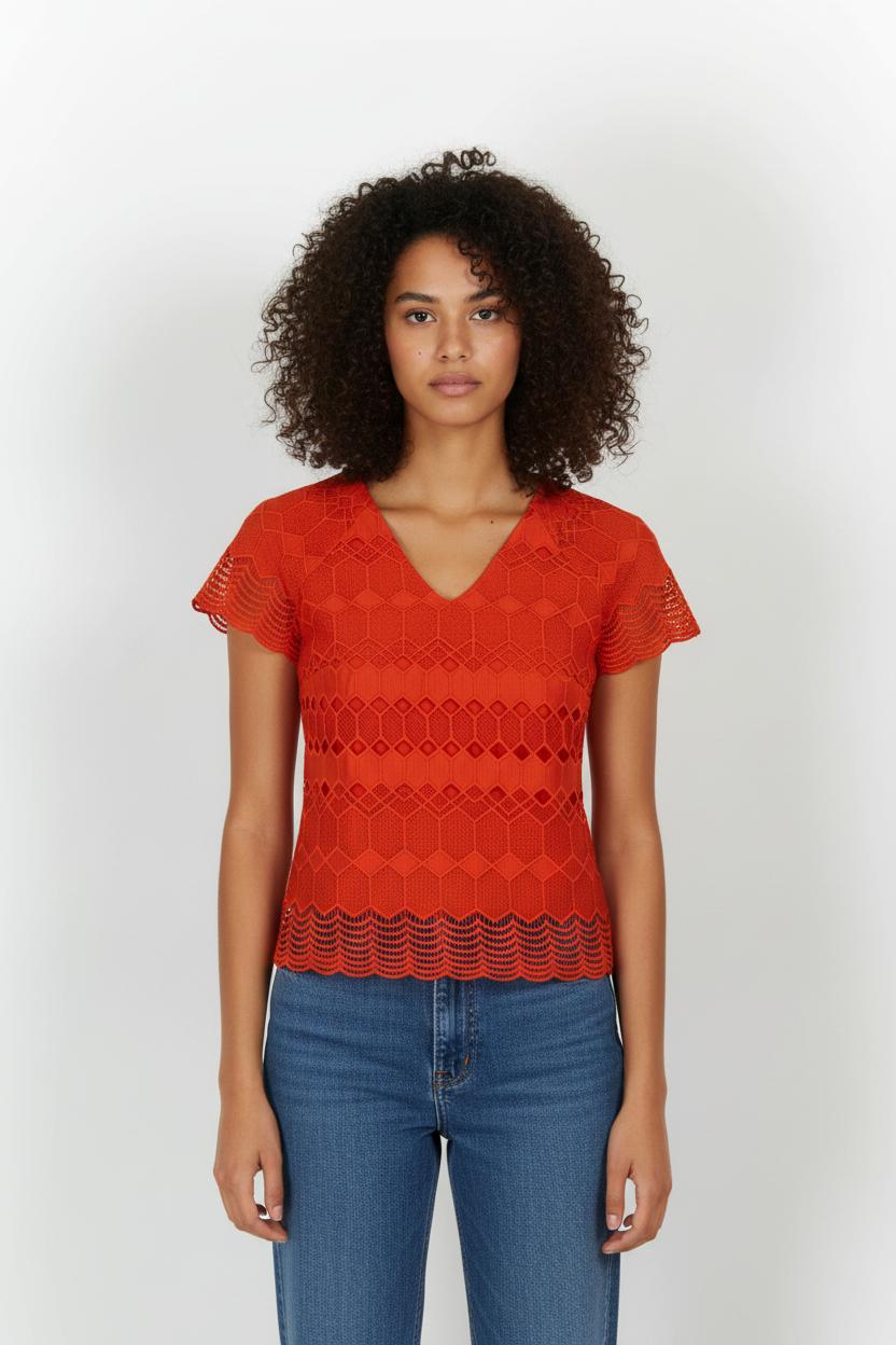 Blouse Orange - Taille XS/34 de la marque One Step | PARAD103819 - Vendu par Paradigme - Image 1
