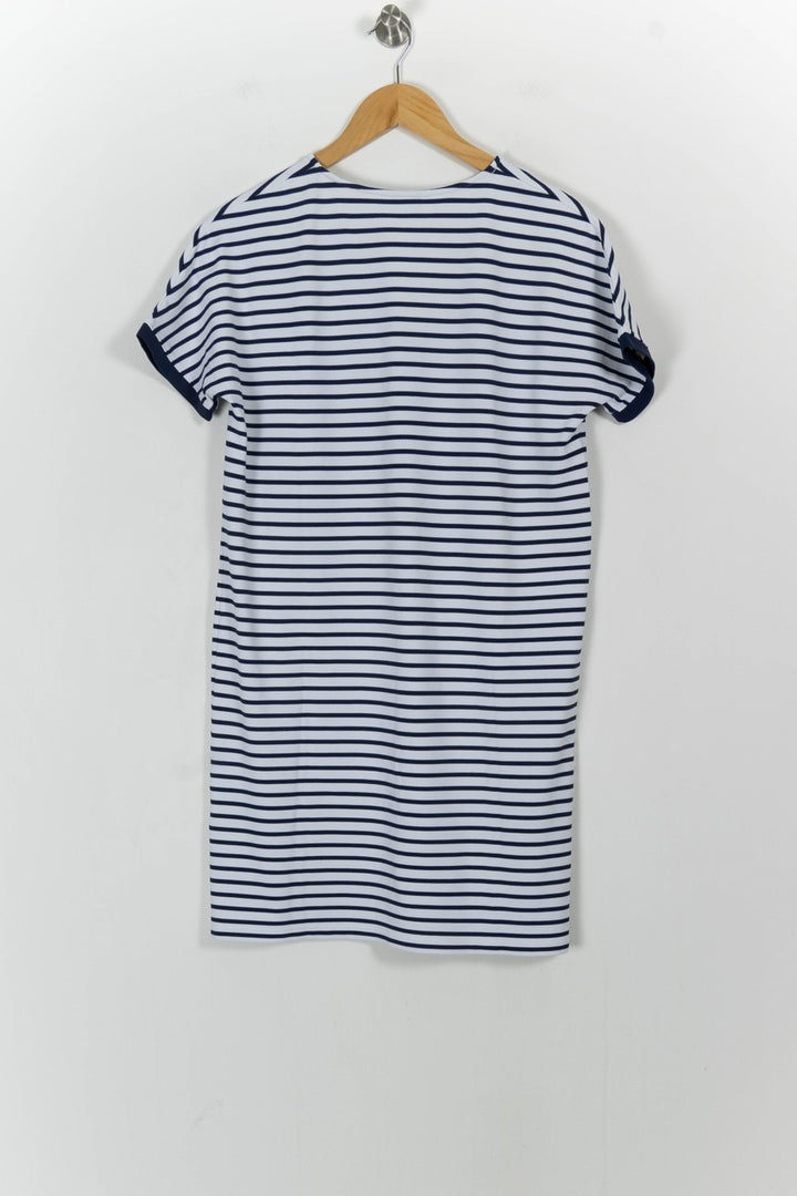Robe Courte Rayée Blanche et Bleue - Taille XL/42 de la marque Saint James | PARAD103822 - Vendu par Paradigme - Image 4