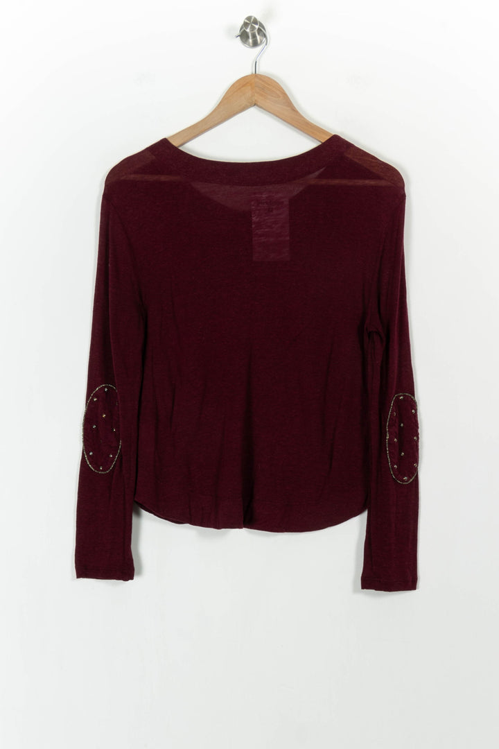 T-shirt Manches Longues Bordeaux - Taille M/38 de la marque Ekyog | PARAD103824 - Vendu par Paradigme - Image 4