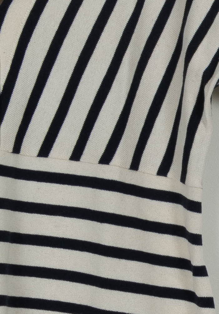 Robe Courte Rayée Noir et Blanc - Taille L/40 de la marque Saint James | PARAD103825 - Vendu par Paradigme - Image 3
