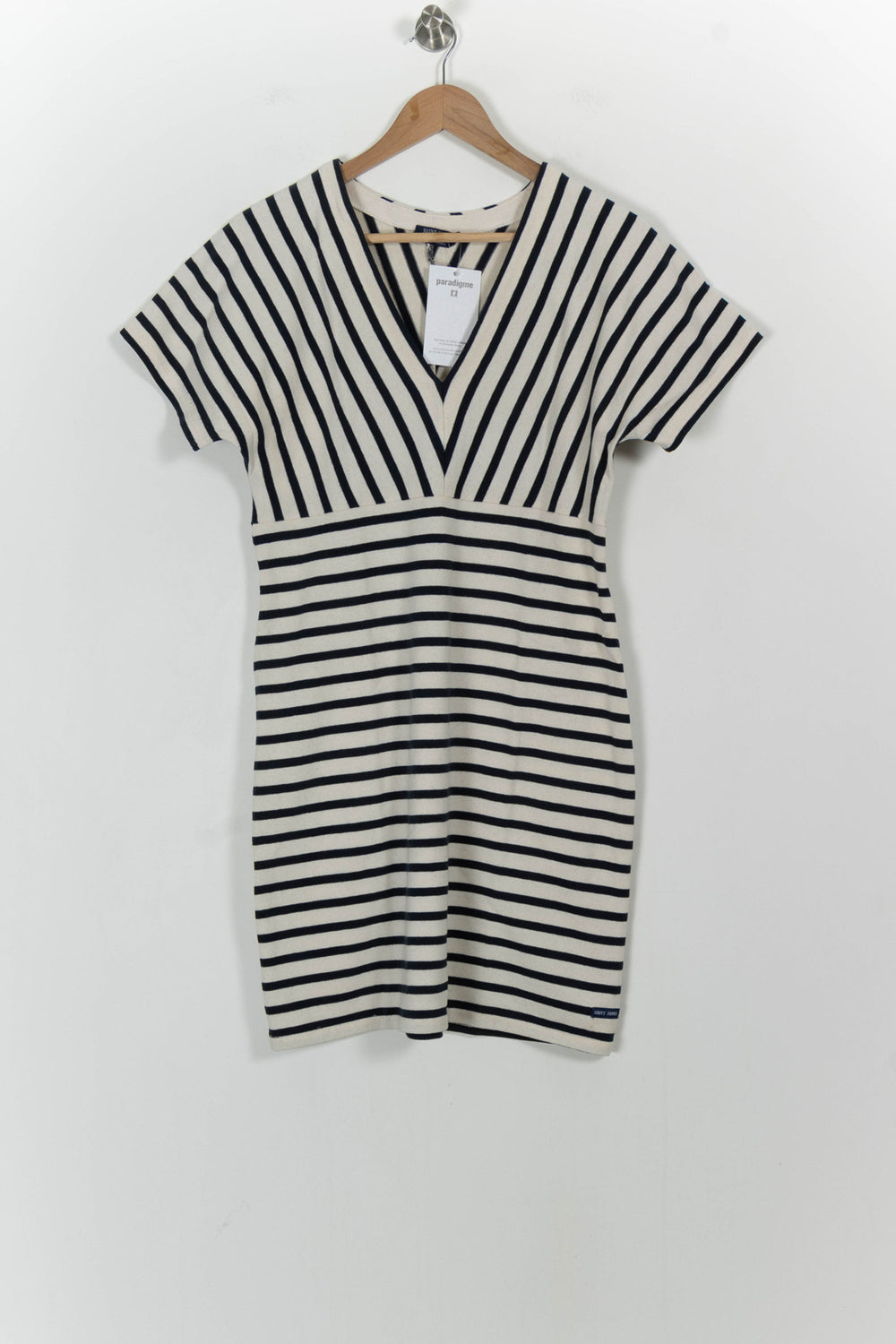 Robe Courte Rayée Noir et Blanc - Taille L/40 de la marque Saint James | PARAD103825 - Vendu par Paradigme - Image 2