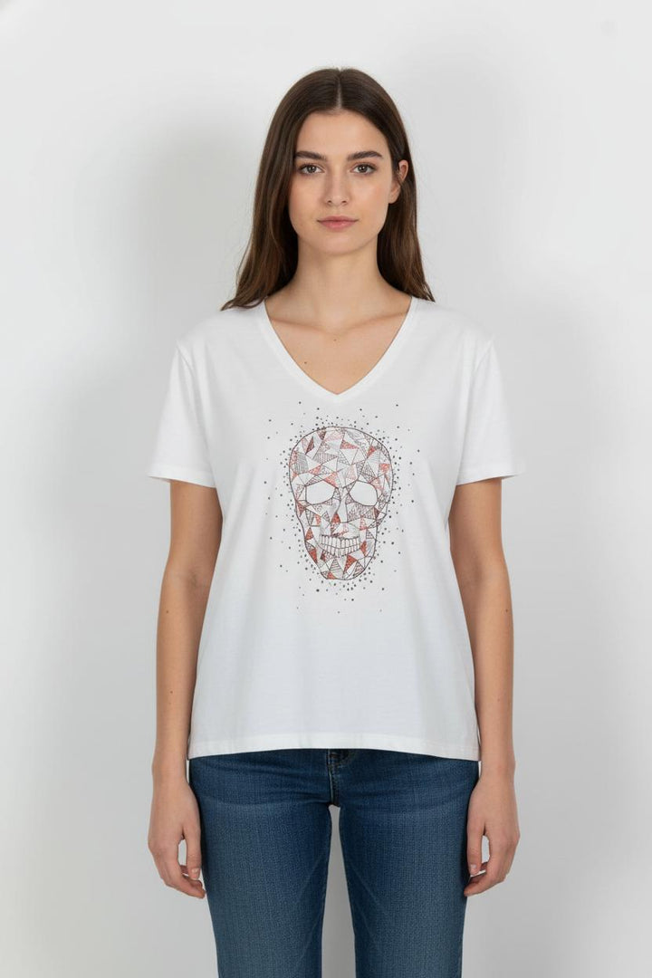 Tee-shirt Blanc - Taille XL/42 de la marque IKKS | PARAD103837 - Vendu par Paradigme - Image 1