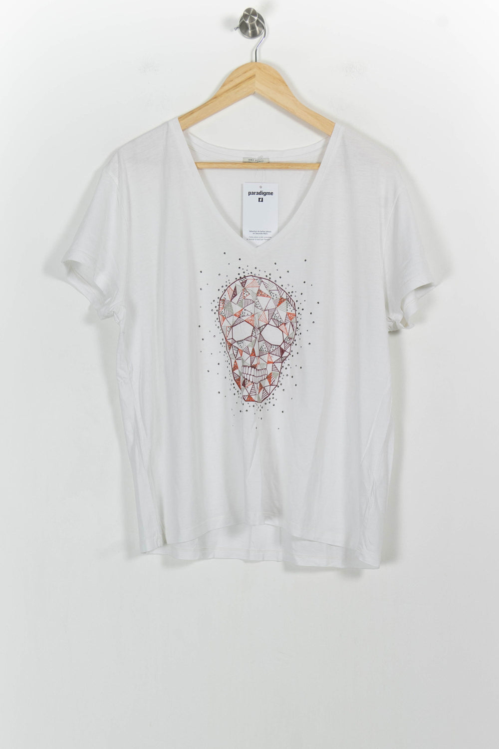 Tee-shirt Blanc - Taille XL/42 de la marque IKKS | PARAD103837 - Vendu par Paradigme - Image 2