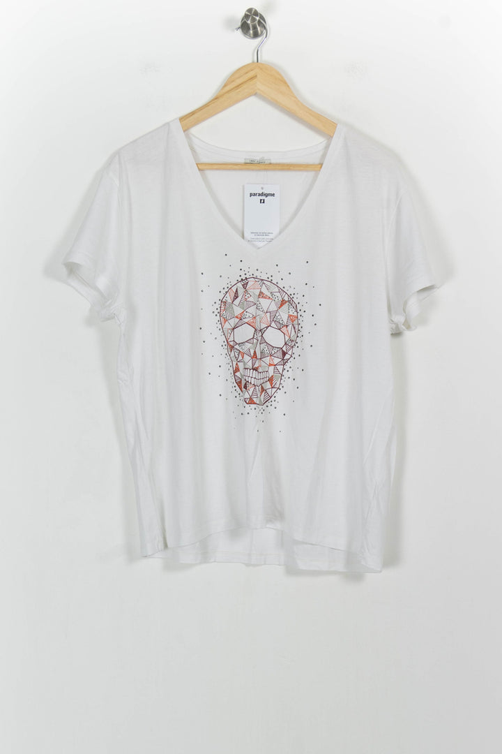 Tee-shirt Blanc - Taille XL/42 de la marque IKKS | PARAD103837 - Vendu par Paradigme - Image 2