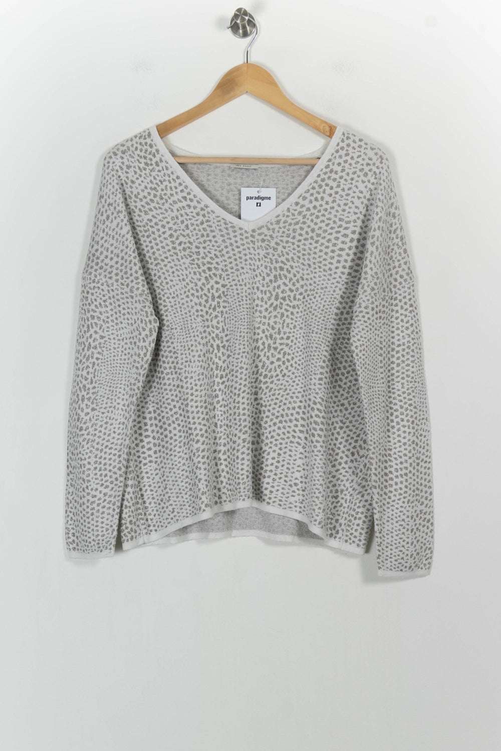 Pull Gris et Blanc - Taille L/40 de la marque IKKS | PARAD103838 - Vendu par Paradigme - Image 2