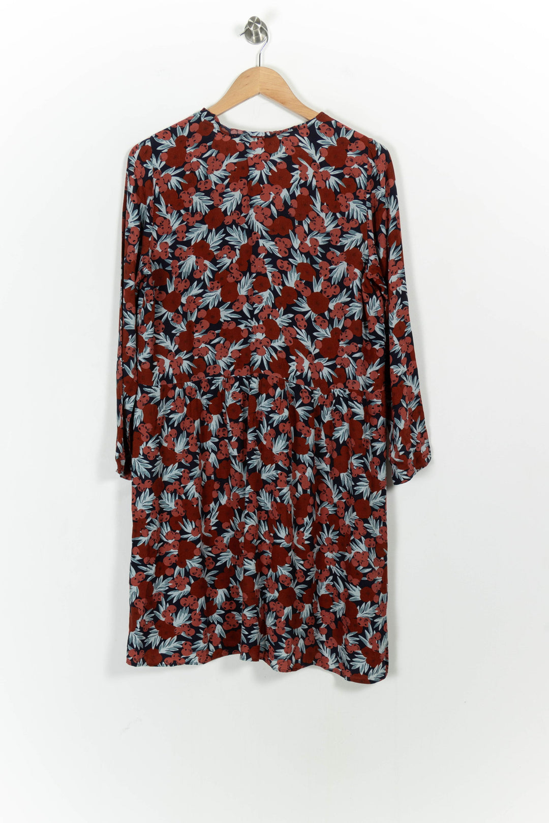 Robe Fleurie Bordeaux et Bleu - Taille L/40 de la marque Des petits hauts | PARAD103849 - Vendu par Paradigme - Image 4