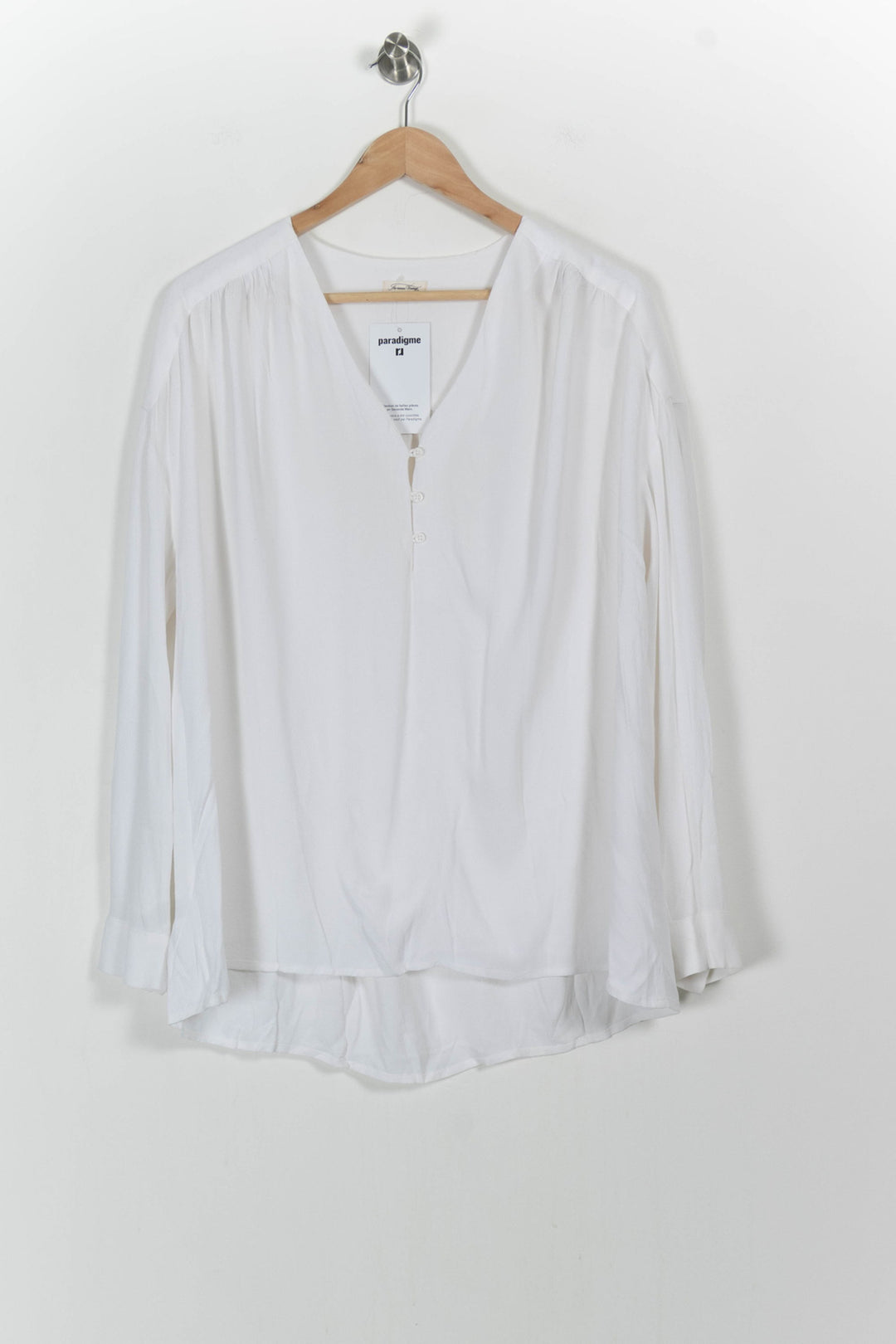 Blouse Blanche - Taille M/38 de la marque American Vintage | PARAD103850 - Vendu par Paradigme - Image 2