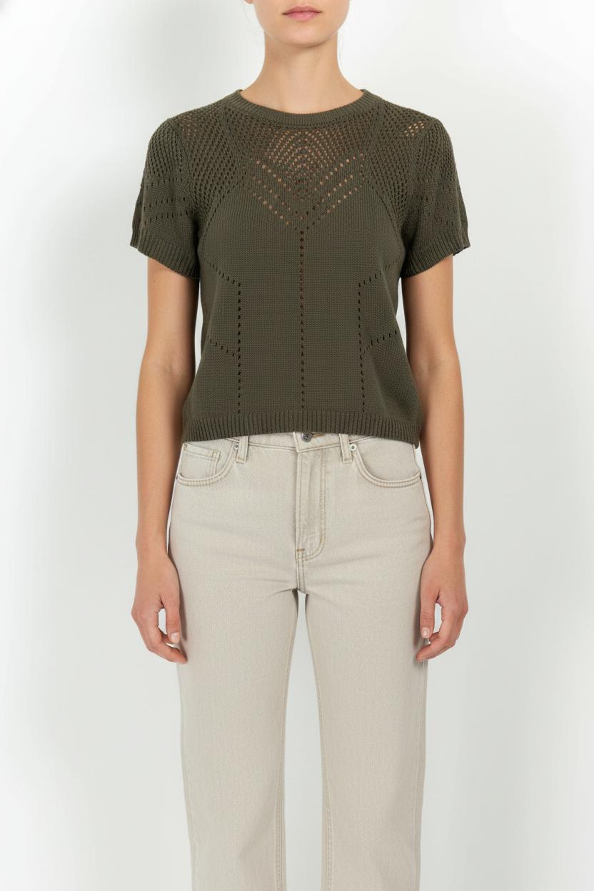 Pull Vert - Taille L/40 de la marque La Fée Maraboutée | PARAD103851 - Vendu par Paradigme - Image 1