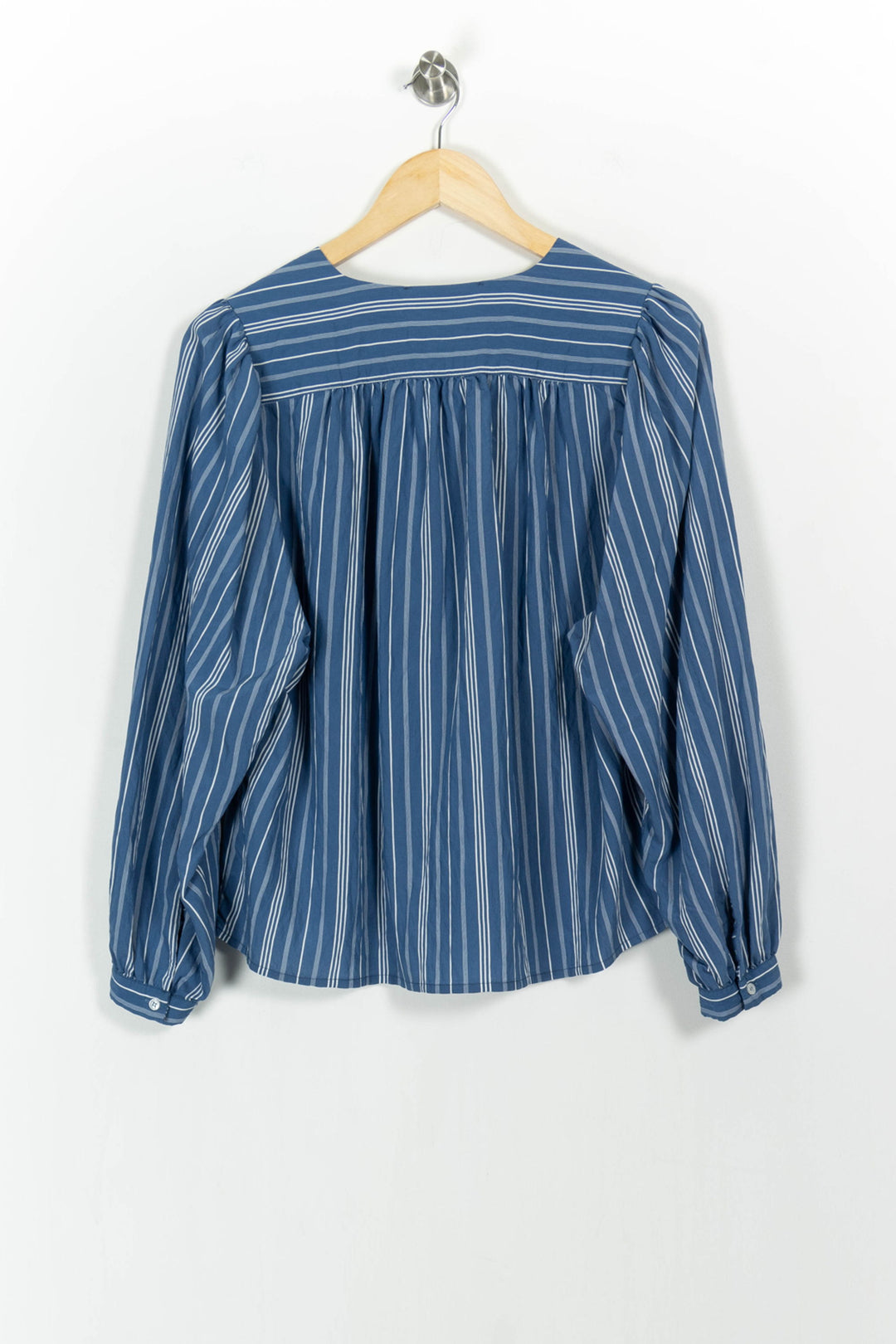 Chemisier Bleu et Blanc - Taille M/38 de la marque La Fée Maraboutée | PARAD103857 - Vendu par Paradigme - Image 4