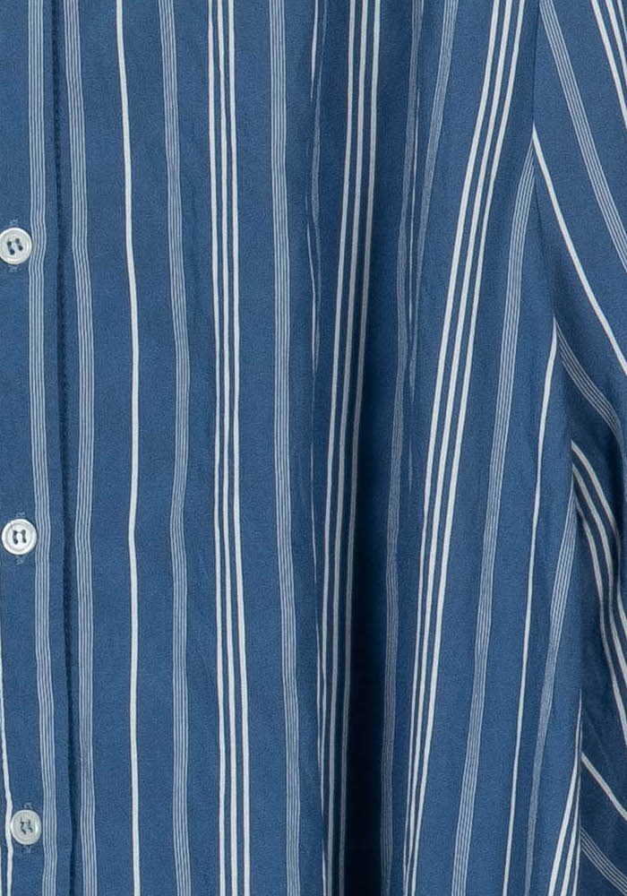 Chemisier Bleu et Blanc - Taille M/38 de la marque La Fée Maraboutée | PARAD103857 - Vendu par Paradigme - Image 3