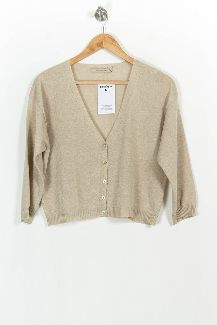 Cardigan Beige - Taille L/40 de la marque La Fée Maraboutée | PARAD103859 - Vendu par Paradigme - Image 2